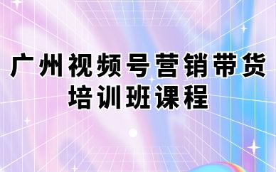 廣州視頻號營銷帶貨培訓班課程