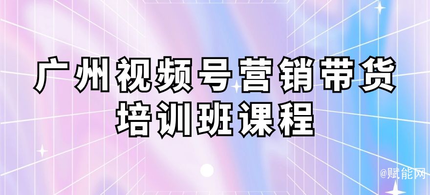 廣州視頻號(hào)營(yíng)銷(xiāo)帶貨培訓(xùn)班課程